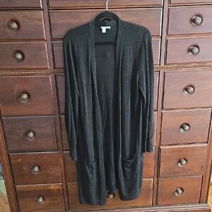 Women's Halogen Black Sweater Cardigan Size XL